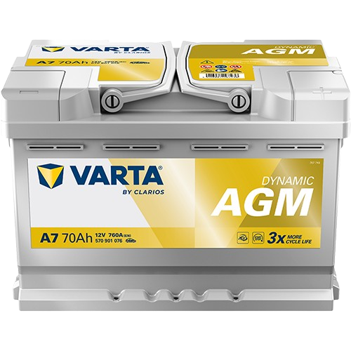 Varta Dynamic AGM 12V 70Ah 760A D+ (A7) akumulator