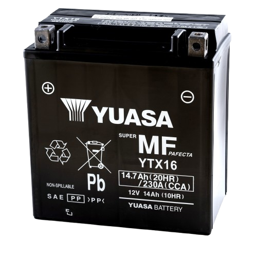 Yuasa akumulator 12V 14.7AH 230A L+ YTX16-BS